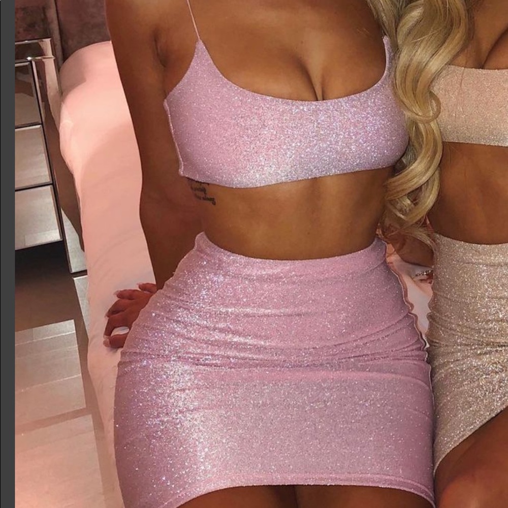 Pink two piece set.